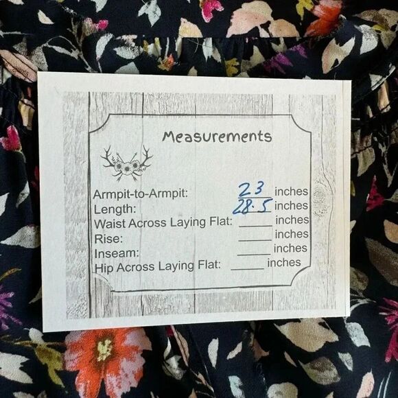 Anthropologie Danielrainn Floral Print Blouse Top Short Sleeve Chiffon L #2205 - Picture 8 of 11